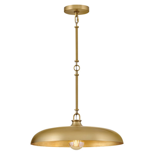 Sadie LED Pendant in Lacquered Brass