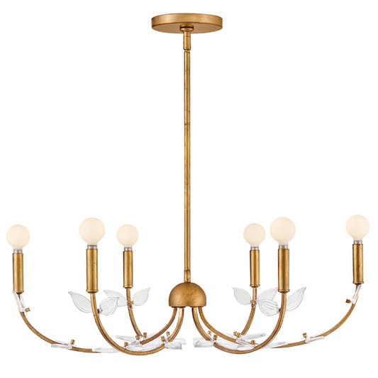 Aliso LED Chandelier in Distressed Brass