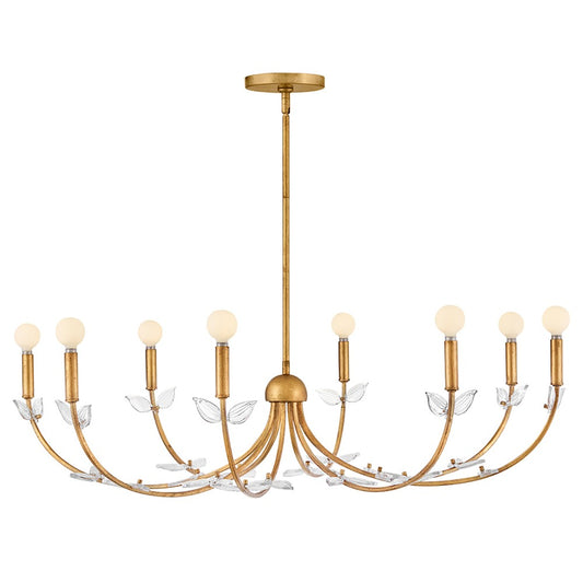 Aliso LED Chandelier in Distressed Brass