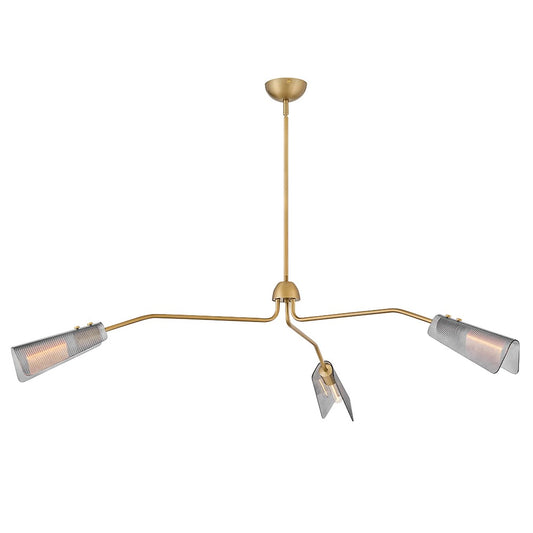 Altman LED Chandelier in Lacquered Brass