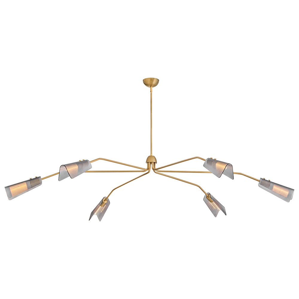 Altman LED Chandelier in Lacquered Brass