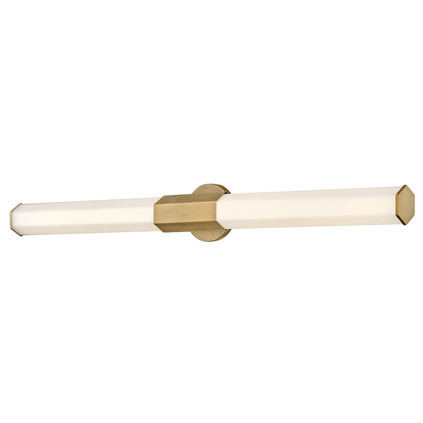 Facet LED Vanity in Heritage Brass
