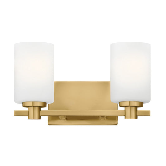 Karlie LED Vanity in Lacquered Brass