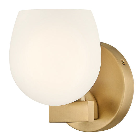 Mae LED Wall Sconce in Lacquered Brass