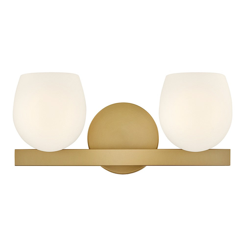 Mae LED Vanity in Lacquered Brass