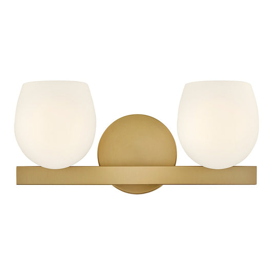 Mae LED Vanity in Lacquered Brass