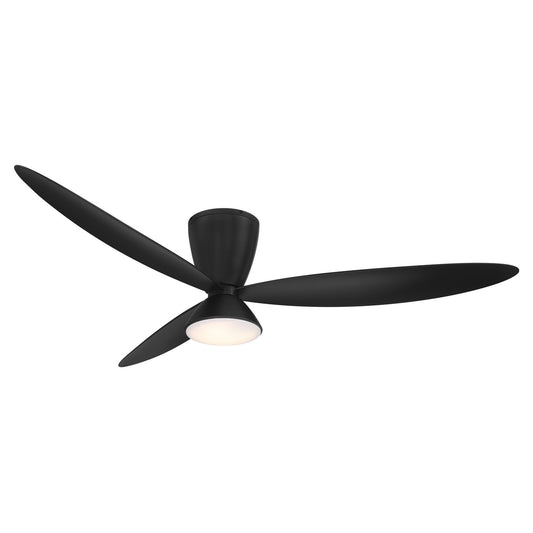 Hourglass 58"Ceiling Fan in Coal Black