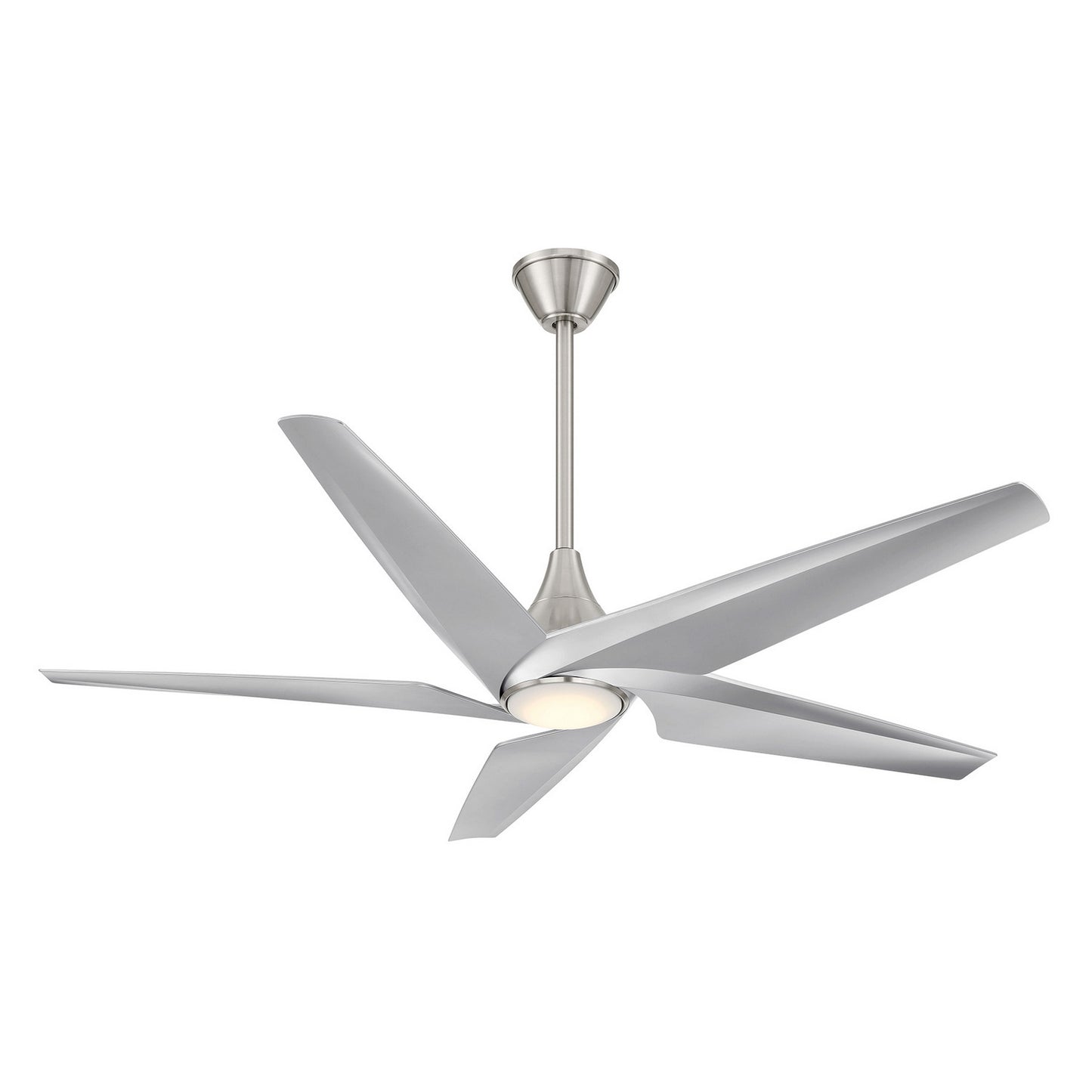 Switch 60"Ceiling Fan in Brushed Nickel With Silver Blades