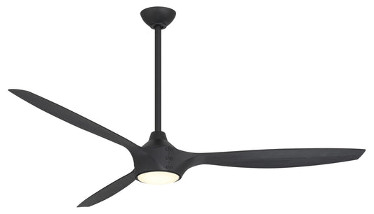 Pierce 65"Ceiling Fan in Coal Black