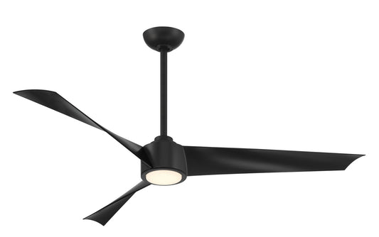 Pike 56"Ceiling Fan in Coal Black