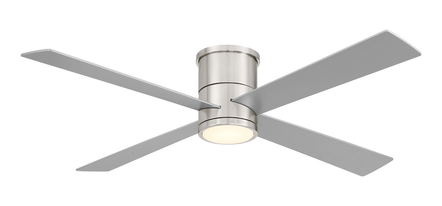 Falco 54"Ceiling Fan in Brushed Nickel With Silver Blades