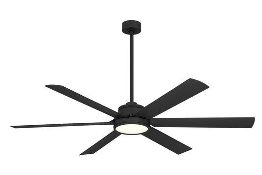 Cairo 65"Ceiling Fan in Coal Black
