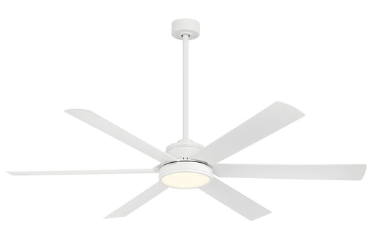 Cairo 65"Ceiling Fan in Flat White