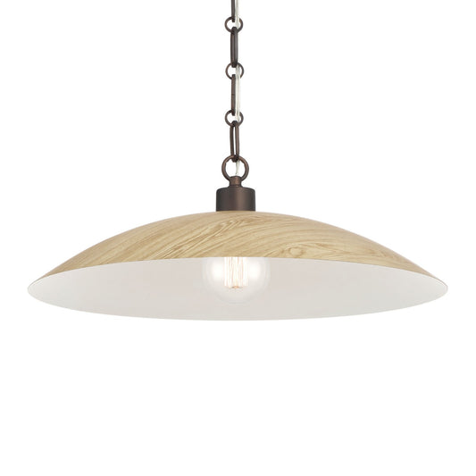 Derby One Light Pendant in Dark Bronze