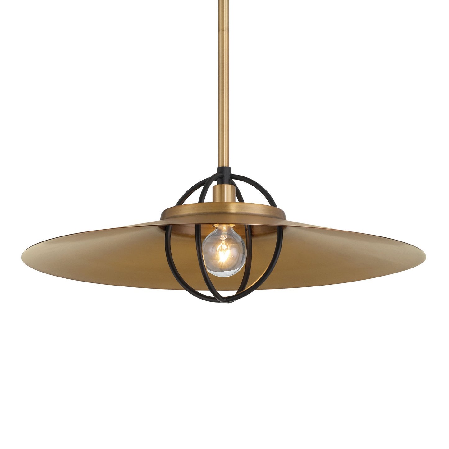 Newburie One Light Pendant in Legacy Brass