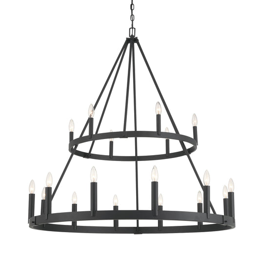 Dutton 18 Light Chandelier in Coal Black