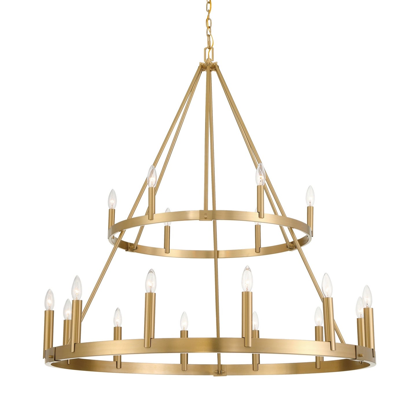 Dutton 18 Light Chandelier in Signature Brass