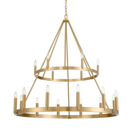 Dutton 18 Light Chandelier in Signature Brass