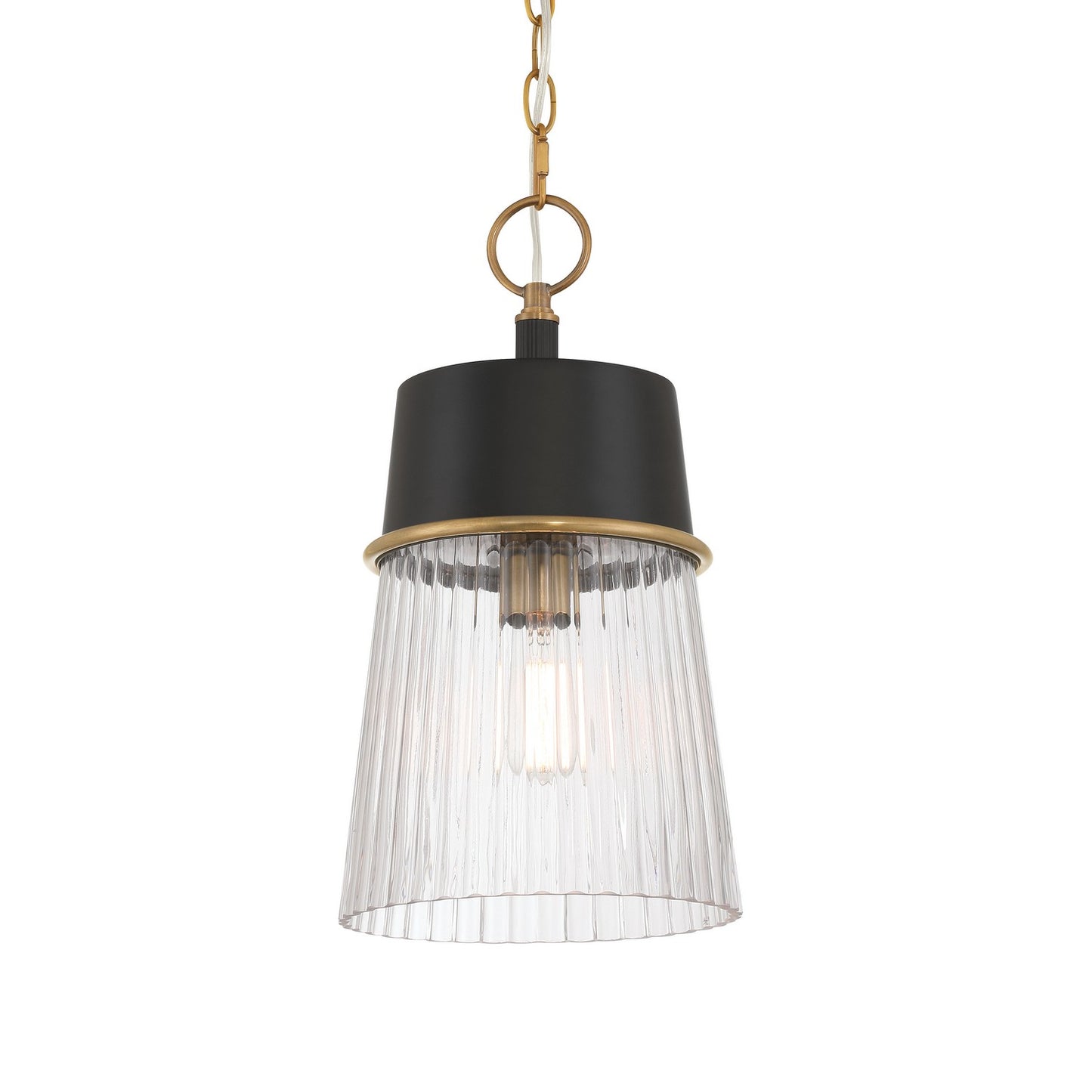 Stamford One Light Pendant in Dark Matte Black
