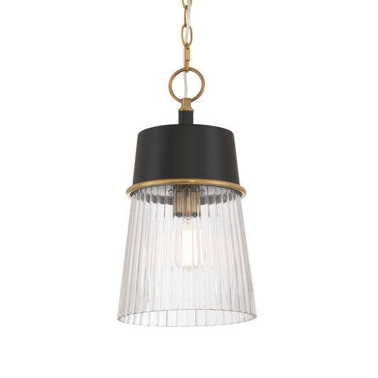Stamford One Light Pendant in Dark Matte Black