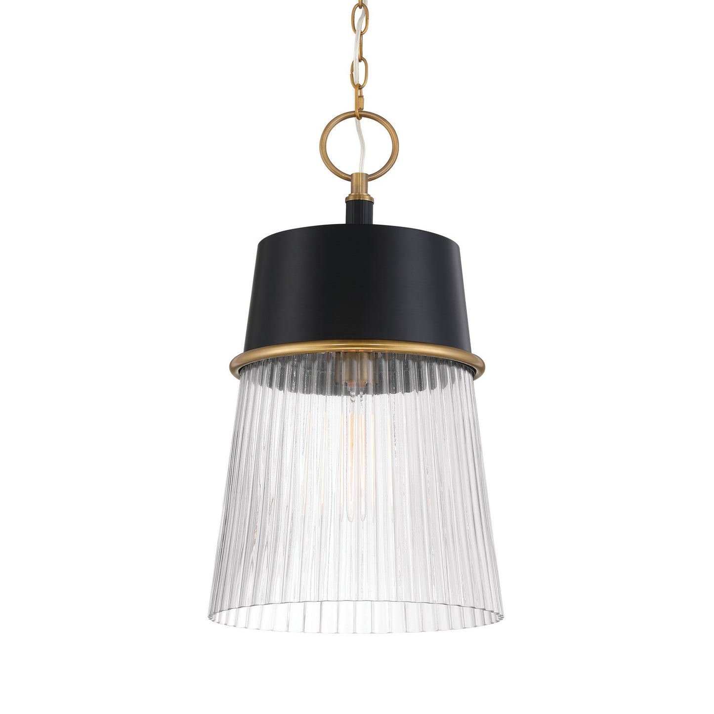 Stamford One Light Pendant in Dark Matte Black