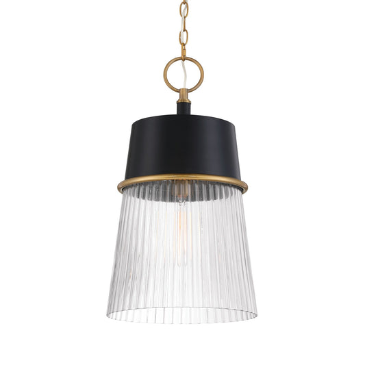 Stamford One Light Pendant in Dark Matte Black