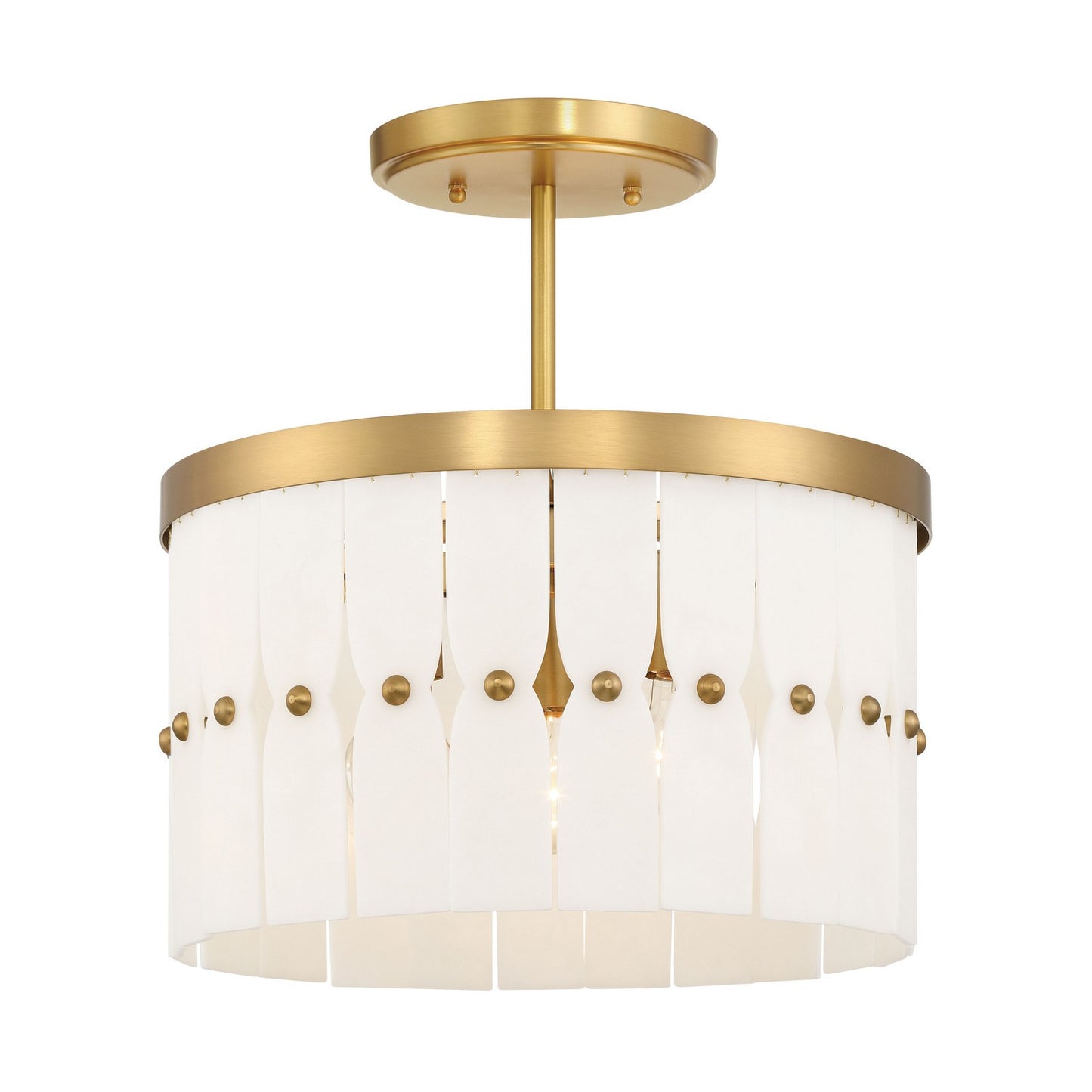 Coronelle Three Light Convertible Semi-Flush in Legacy Brass