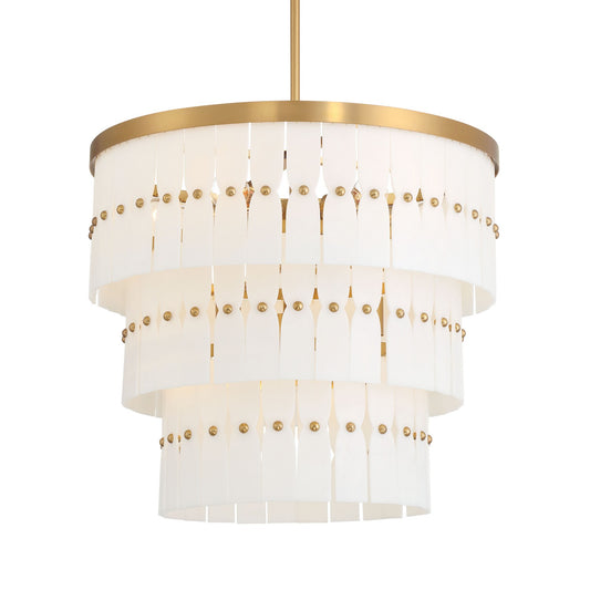Coronelle Nine Light Pendant in Legacy Brass