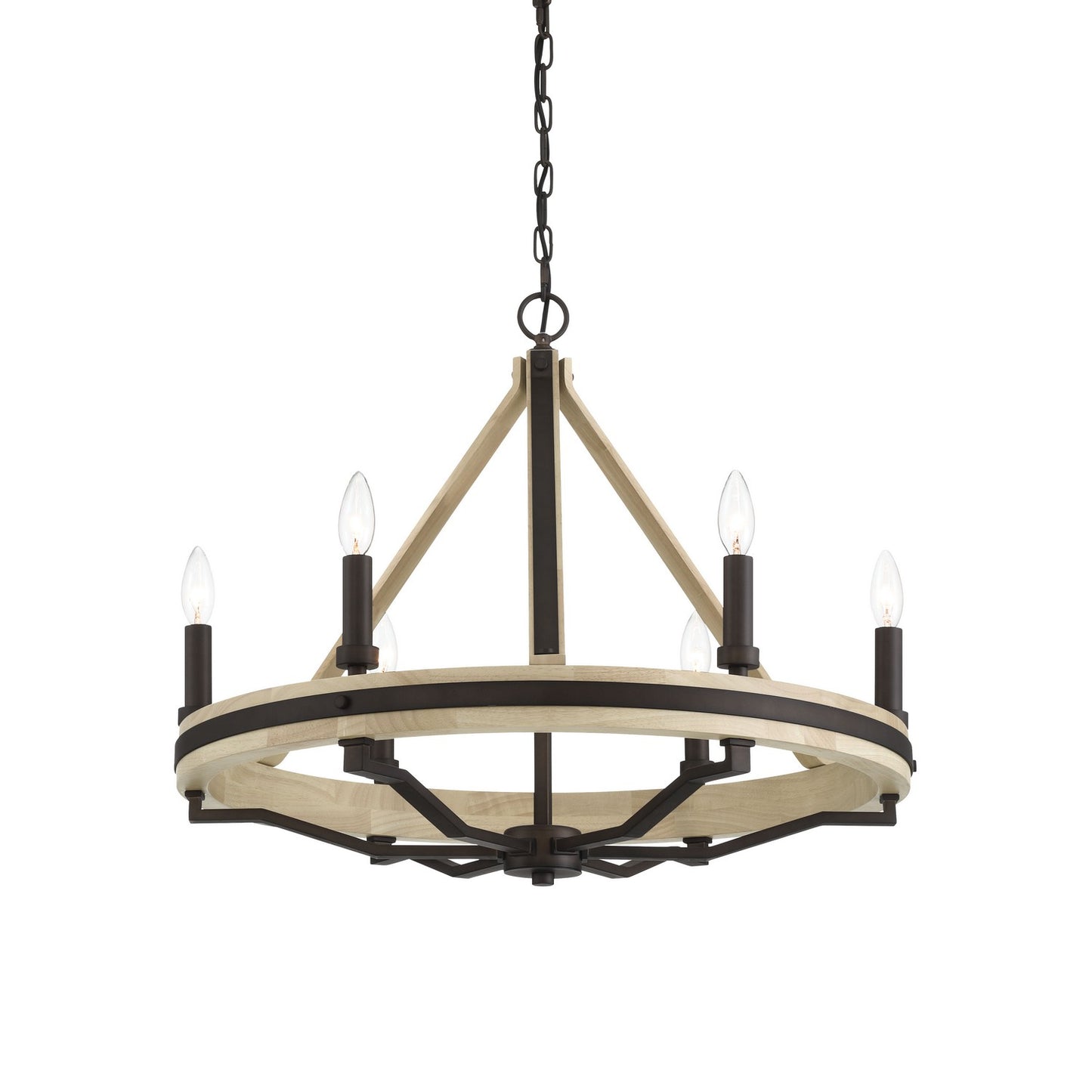 Sonoma Six Light Chandelier in Dark Bronze