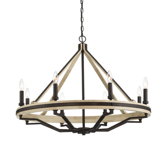 Sonoma Eight Light Chandelier in Dark Bronze