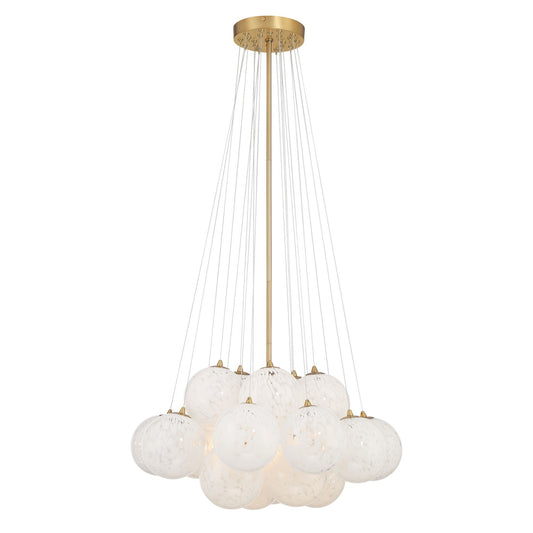 Langford Five Light Pendant in Legacy Brass