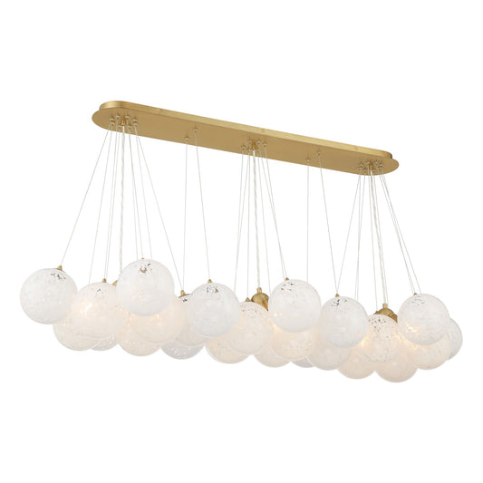 Langford 12 Light Island Pendant in Legacy Brass