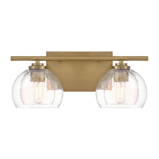 Glint Two Light Vanity in Legacy Brass