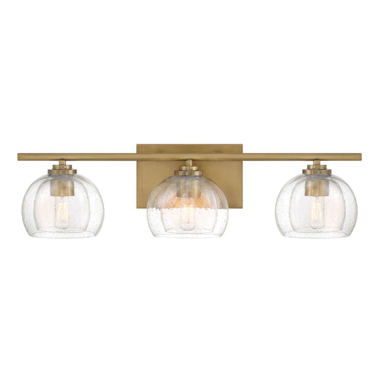 Glint Three Light Vanity in Legacy Brass