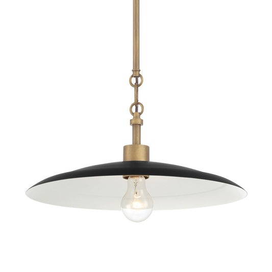 York One Light Pendant in Dark Matte Black