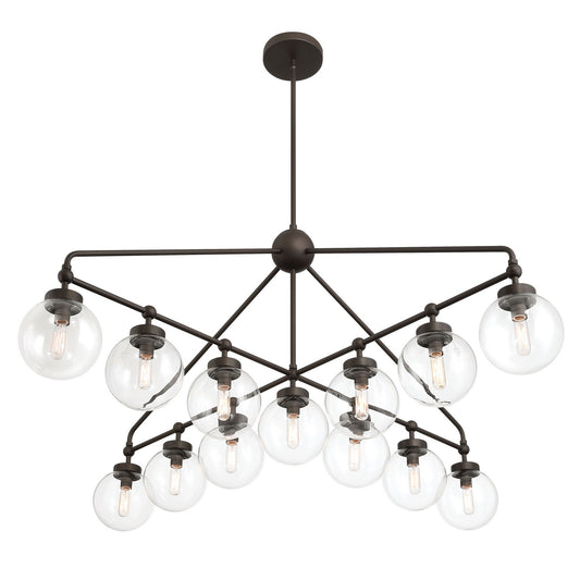 Stella 13 Light Chandelier in Dark Bronze