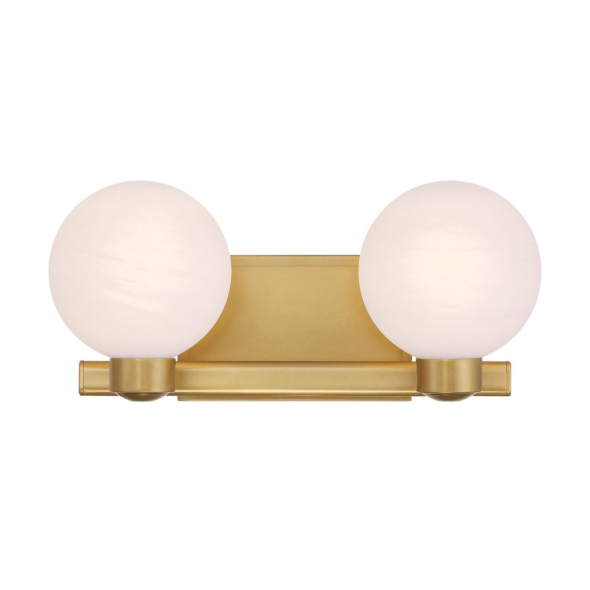 Mooncrest Two Light Vanity in Legacy Brass