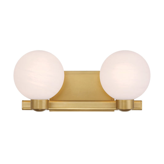 Mooncrest Two Light Vanity in Legacy Brass
