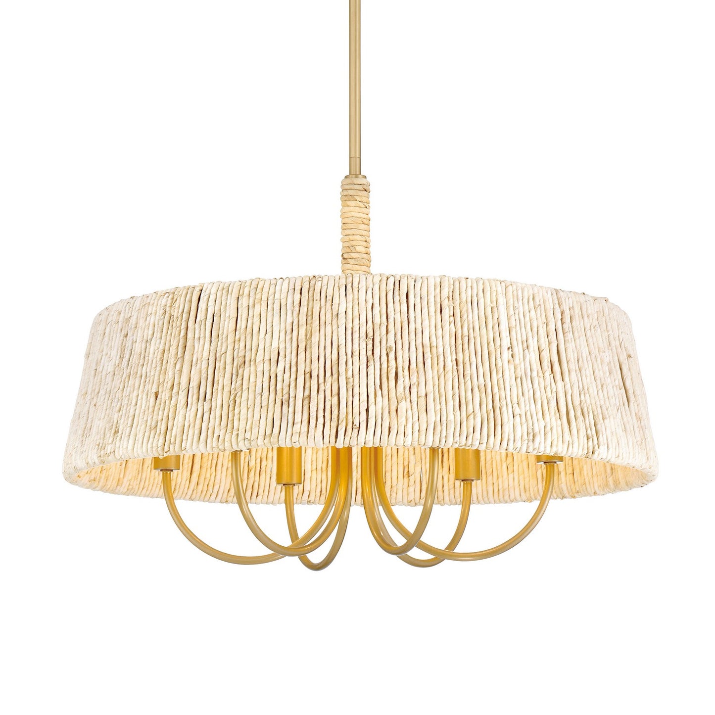 Hellia Six Light Pendant in Legacy Brass