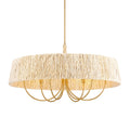 Hellia Six Light Pendant in Legacy Brass