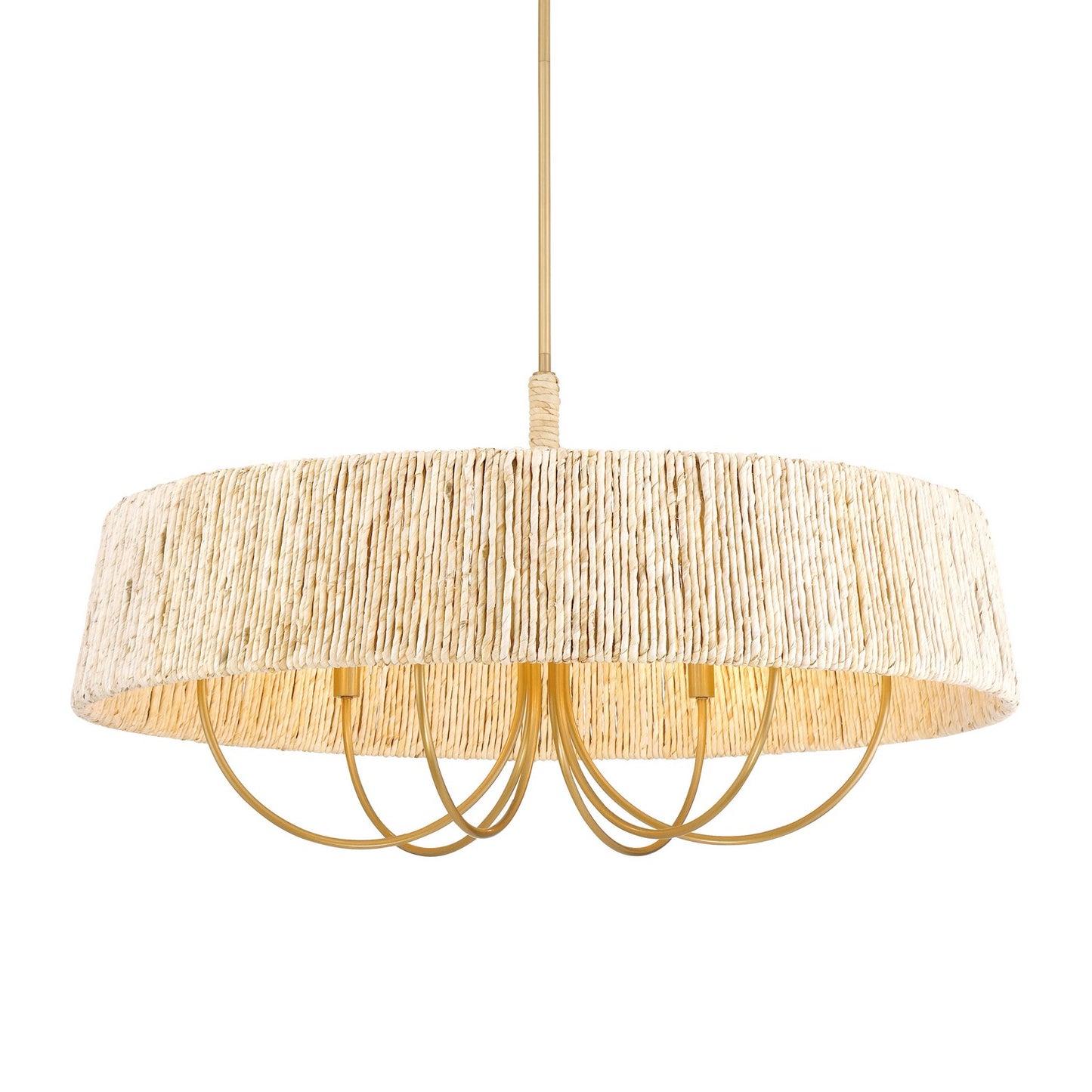 Hellia Six Light Pendant in Legacy Brass