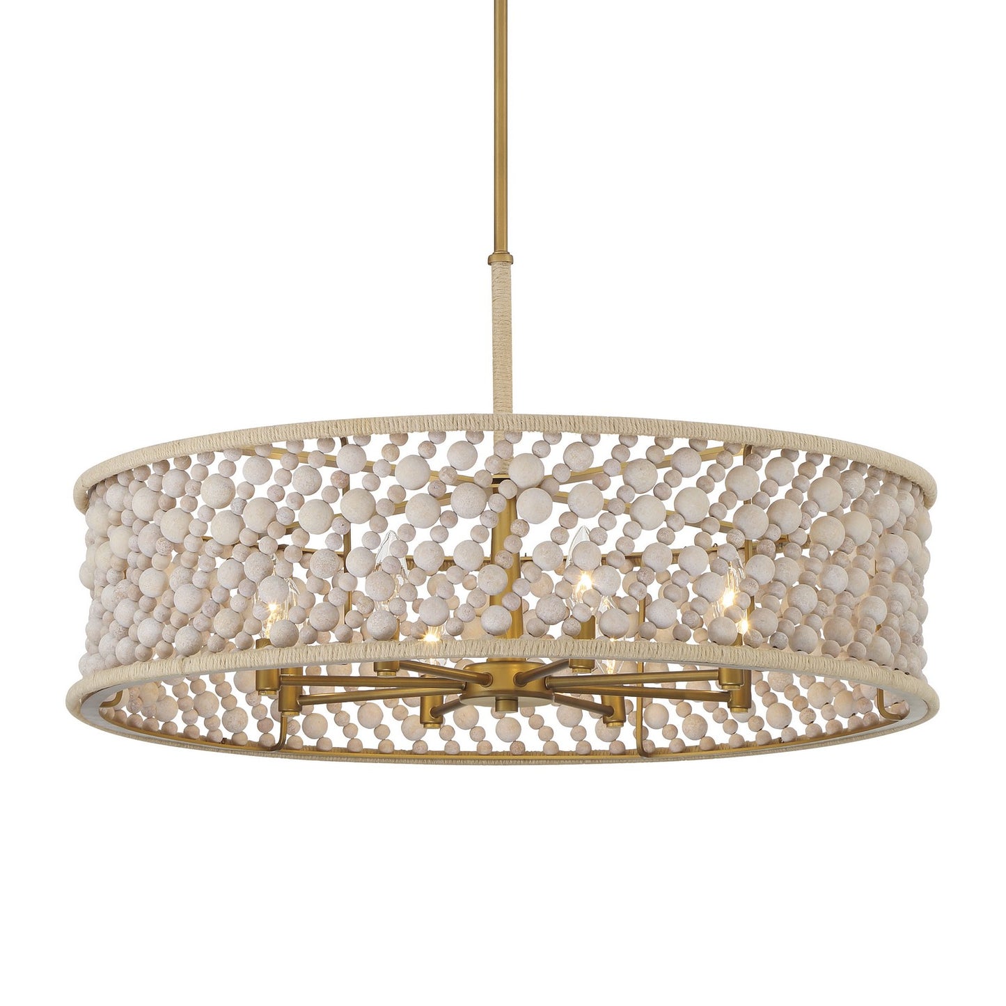 Horsmore Eight Light Pendant in Painted Legacy Brass