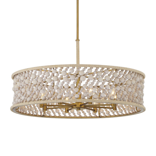 Horsmore Eight Light Pendant in Painted Legacy Brass