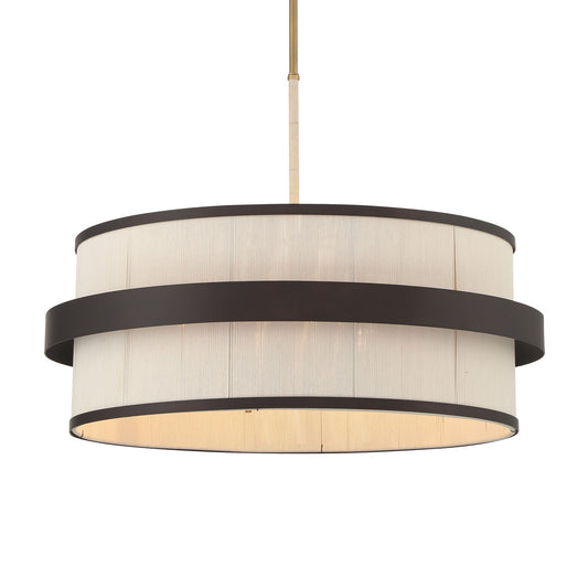 Harbor Wrap Six Light Pendant in Dark Bronze