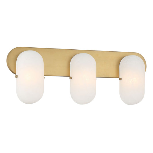 Heathcote Three Light Vanity in Legacy Brass