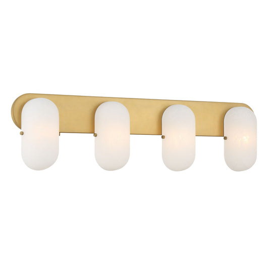 Heathcote Four Light Vanity in Legacy Brass