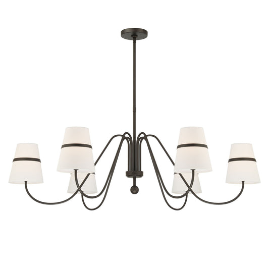 Althia Six Light Chandelier in Textured Dark Bronze