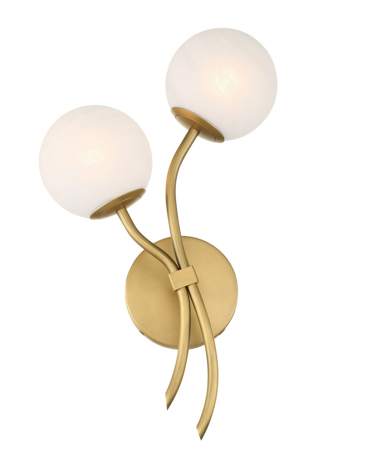 Curven Two Light Wall Sconce in Legacy Brass