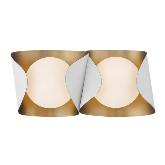 Flare Two Light Vanity in Sand White