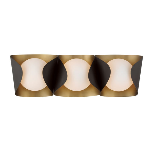 Flare Three Light Vanity in Dark Bronze
